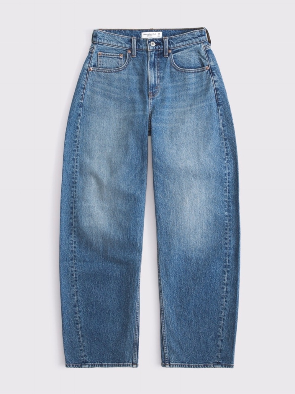 Abercrombie Curve Love High Rise Barrel Jeans